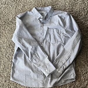 Classic Gray Button-Down Shirt for Men
